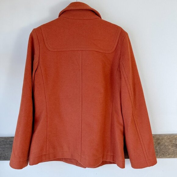 GAP Women's Orange Wool Blend Toggle Jacket‎ DUFFLE COAT S - Picture 5 of 9